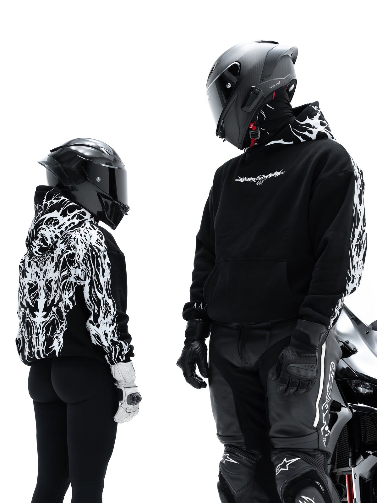 444 Reflective Hoodie - Silver Print Lights Up at Night